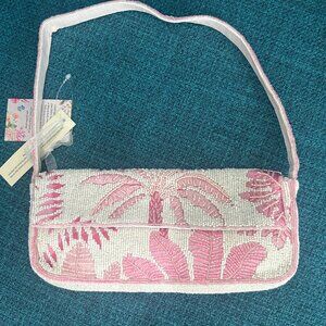 Beaded Palm Tree Tropical Bag Handcrafted in India RARE New Release NWT